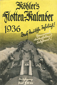 K&ouml;hlers Flotten-Kalender 1936